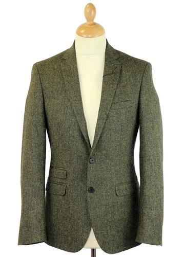 BEN SHERMAN Tailoring Mod 2 Button Tweed Blazer