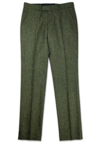 BEN SHERMAN Tailoring Retro Mod Tweed Trousers