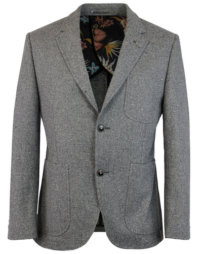 GIBSON LONDON 2 Button Grey Donegal Suit Jacket