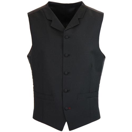 MADCAP ENGLAND Mod Mohair Lapel Waistcoat (Black)