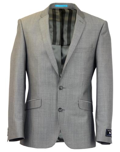 Retro 60s Mod Mohair Blend 2 Button Suit Jacket S