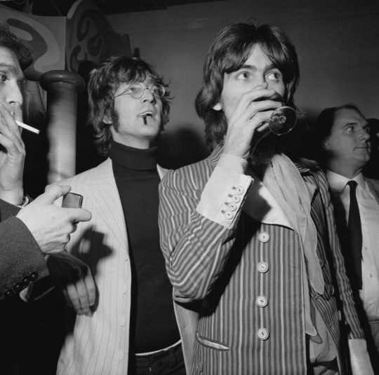 Apple Boutique opening party John Lennon and George Harrison