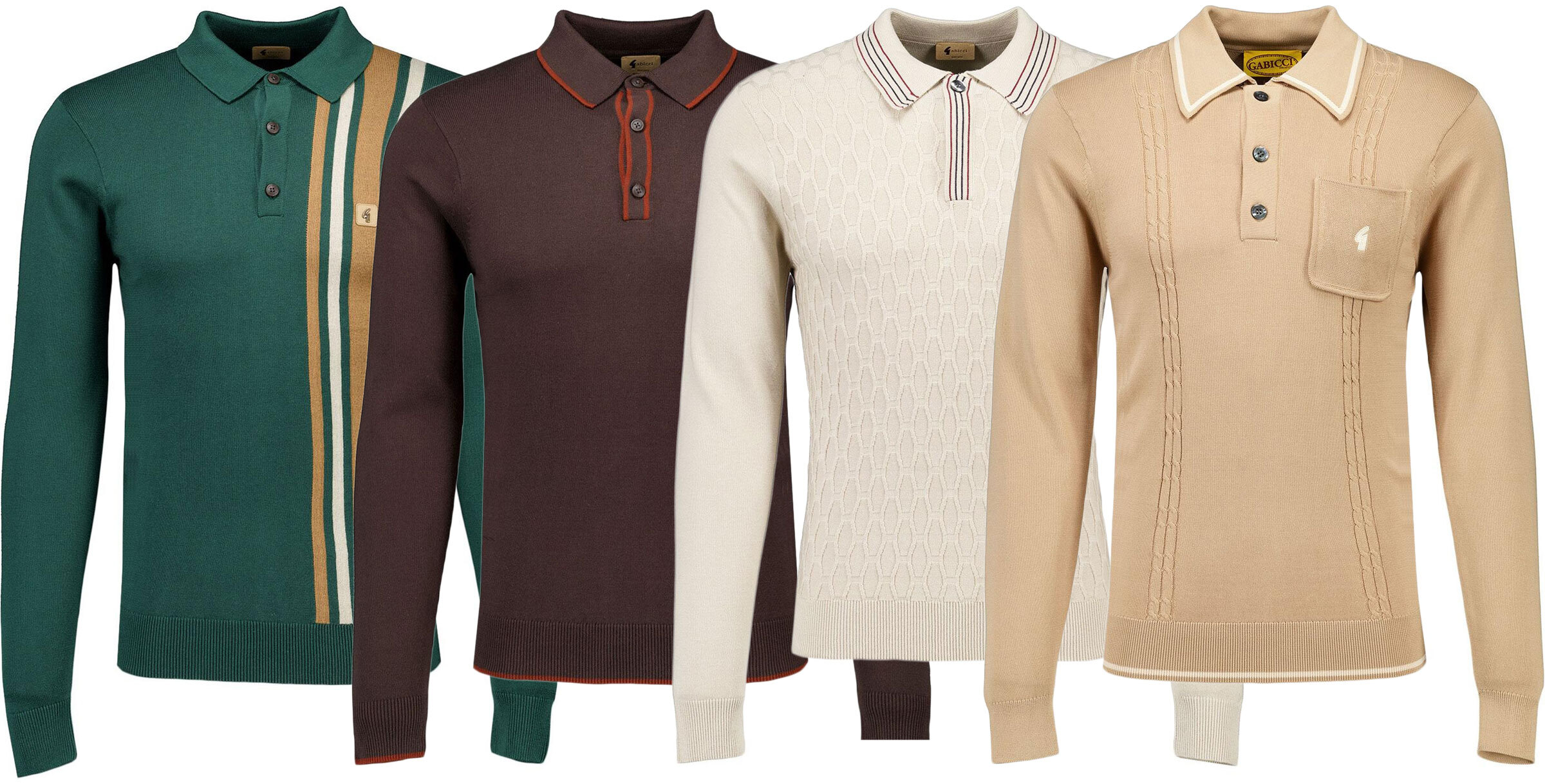 Gabicci Vintage AW25 Men's Knitwear Colour palette