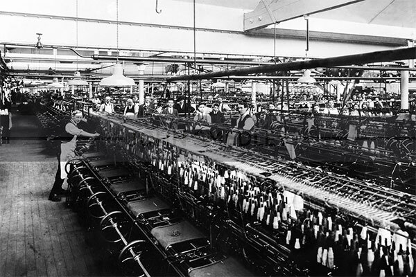 Archive photo of the John Smedley Knitting Machine