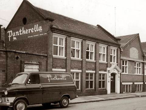 Archive photo of the Pantherella sock factory in Leicester, UK