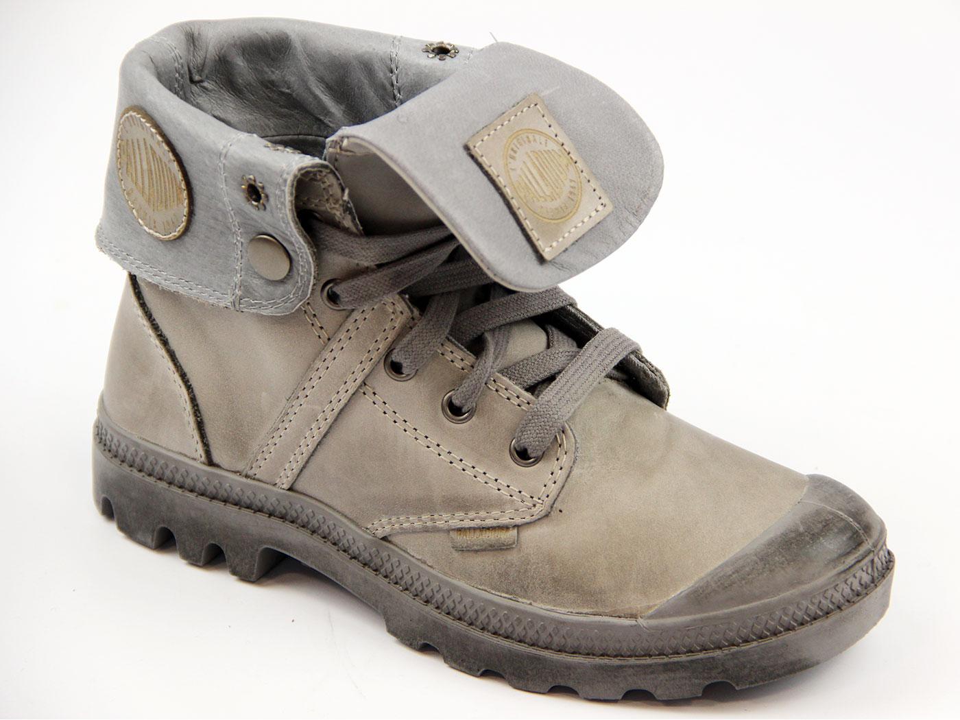PALLADIUM Pallabrouse Baggy L2 Retro Leather Boots Grey/Black
