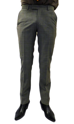 BEN SHERMAN Mod 2 Button Check Suit Trousers T
