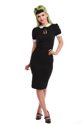 Collectif Mod Khloe Pencil Dress in Black