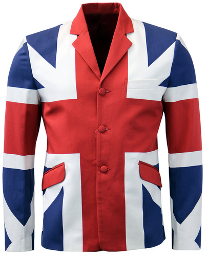 MADCAP ENGLAND Townshend Retro Mod Union Jack Blazer Jacket