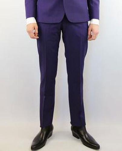 Tailored by Madcap Mod Mohair Suit Trousers (Plum)