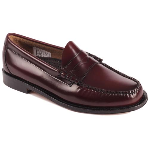 BASS WEEJUNS Heritage Larson Mod Penny Loafers in Wine