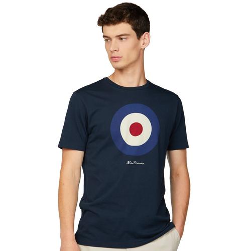 BEN SHERMAN Men's Retro 60s Mod Target T-shirt in Navy