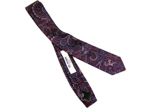 Ben Sherman Tailoring Retro 60s Mod Paisley Tie in Oxblood