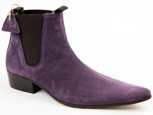 mens purple chelsea boots