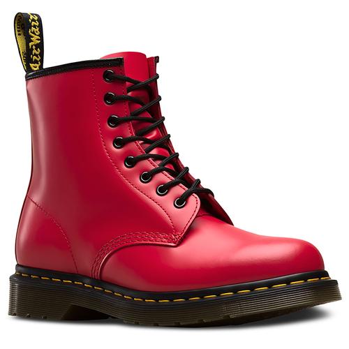 DR MARTENS '1460 Colour Pop' Retro Smooth Boots in Red