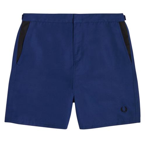 FRED PERRY Retro Contrast Panel Swim Shorts French Navy