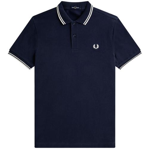 FRED PERRY M3600 Twin Tipped Mod Polo Air Force / Ecru