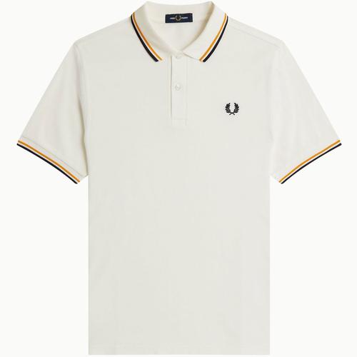 FRED PERRY M3600 P62 Twin Tipped Mod Polo in Snow White