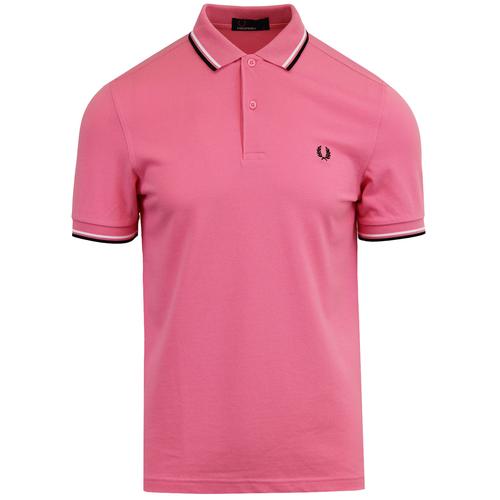 FRED PERRY M3600 Men's Mod Twin Tipped Polo Bright Pink
