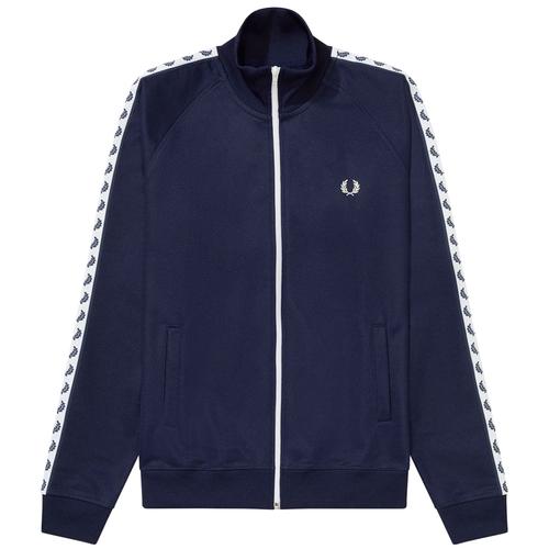 FRED PERRY Laurel Wreath Tape Track Top Carbon Blue