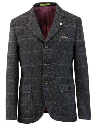 GIBSON LONDON Grouse Mod Matching Blazer & Waistcoat in Charcoal