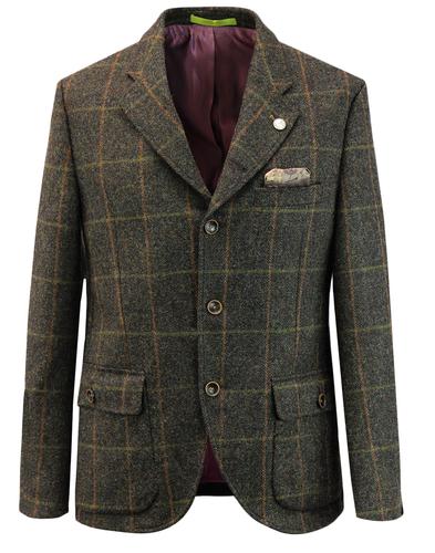 GIBSON LONDON Grouse Matching Tweed Blazer & Waistcoat