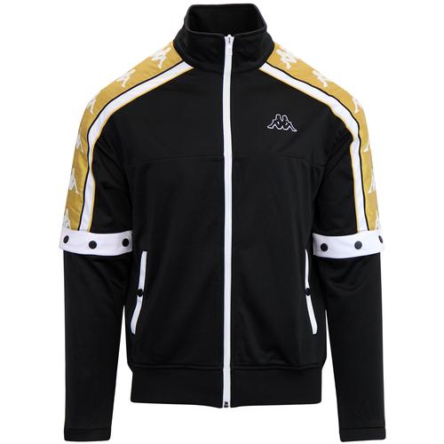 kappa track jacket black and gold