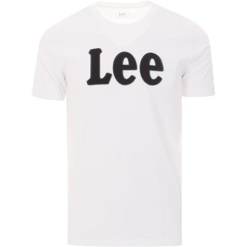LEE JEANS Retro Distorted Logo T-Shirt In Bright white