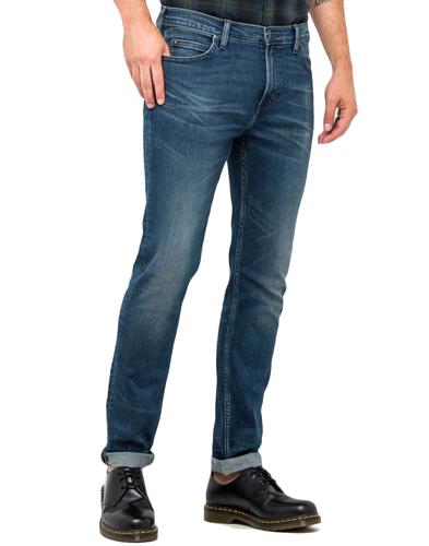 LEE Rider Slim Men's Retro Strummer Worn Stonewash Denim Jeans