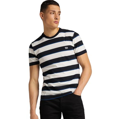 LEE JEANS Retro Mod Multi Stripe T-Shirt in Black