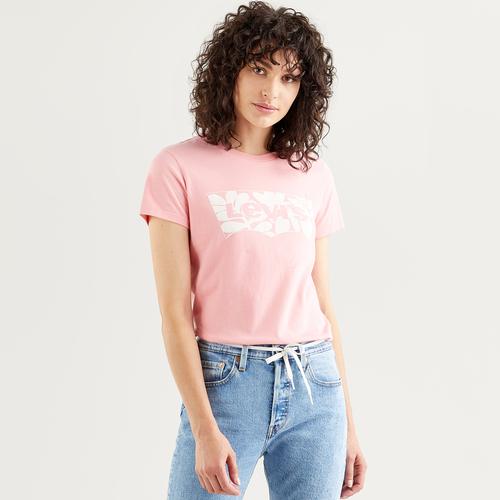 LEVI'S Perfect Floral Fill Batwing Logo Tee Artistic Pink