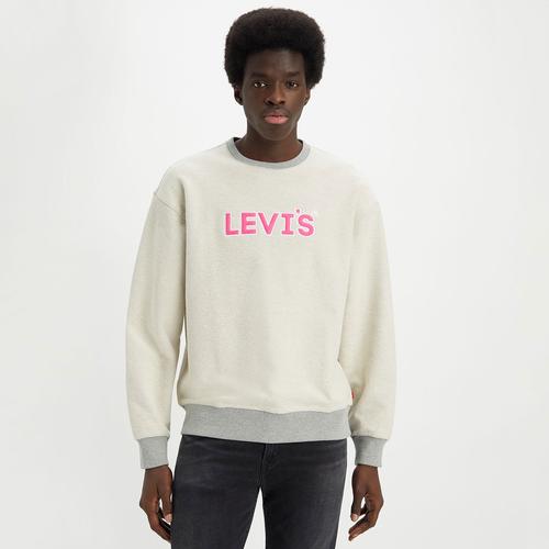 Levi's Retro Relaxed Graphic Crew French Terry Sweatshirt Grey