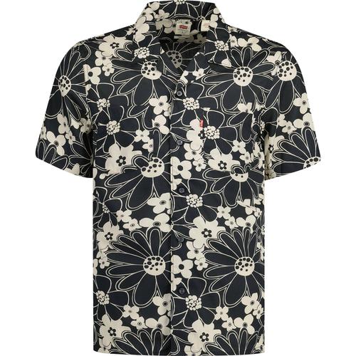 LEVI'S® Classic Camper Retro Floral Cuban Collar Shirt in Black