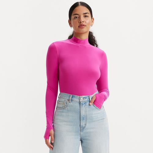 Levi's® Mammoth Second Skin Mock Neck Tee in Rose Violet