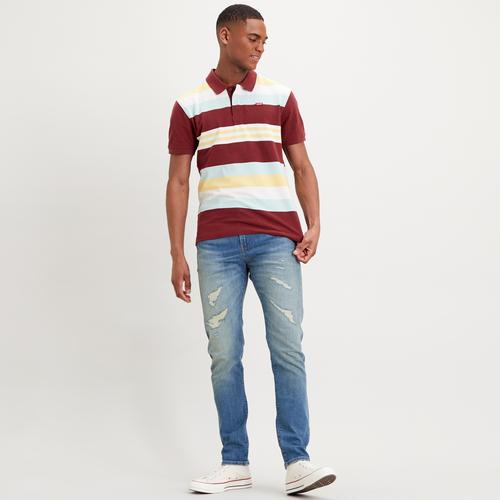 LEVI'S Men's Retro Mod Variegated Stripe Polo Shirt in Port