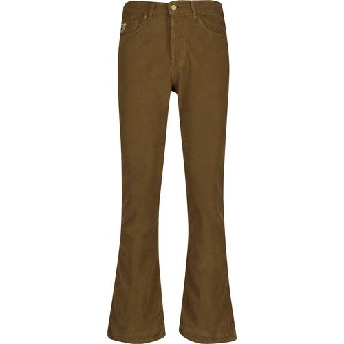 Dario Lois Mod 1980s Casuals Needle Cord Trousers in Brown