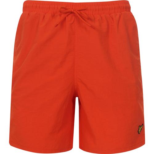 LYLE & SCOTT Men's Plain Retro Swim Shorts in Orange