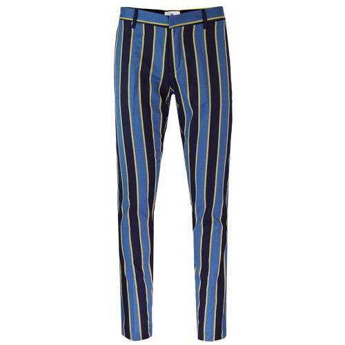 Offbeat MADCAP ENGLAND 60s Mod Stripe Trousers B/Y