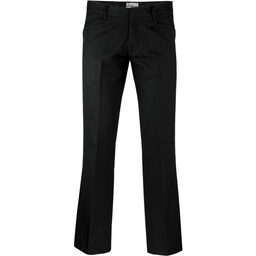MADCAP ENGLAND Logan Bootcut Hopsack Trousers in Black