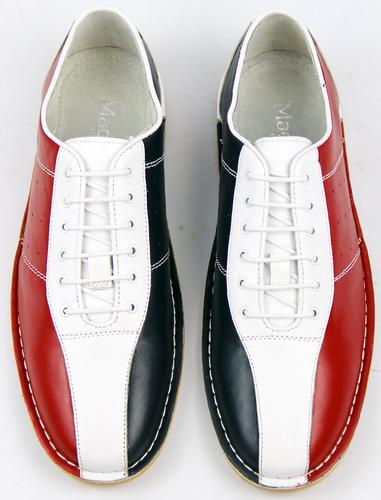 NEW MOD RETRO NORTHERN SOUL BOWLING SHOES Indie 60s MADCAP RED/WHITE ...