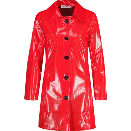 MADCAP ENGLAND Jackie Retro Mod 60's PVC Raincoat in Red