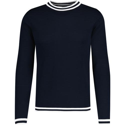 LS Moon MADCAP ENGLAND Mod Tipped Knit Jumper in Navy