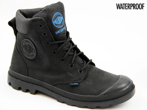 PALLADIUM Pampa Cuff WP Lux Retro Waterproof Boots in Black