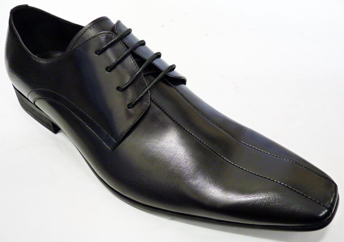 PAOLO VANDINI Nethorn Retro Mod Panel Stripe Chisel Toe Shoes