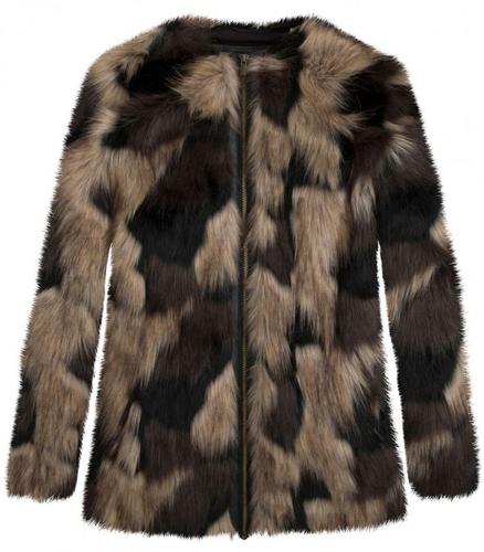 PEPE JEANS Broomfield Retro Vintage Faux Fur Coat