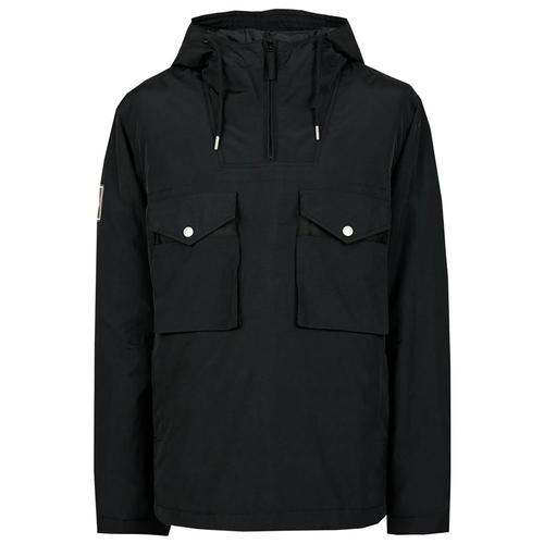PRETTY GREEN Retro Overhead Quilted Smock Jacket Black