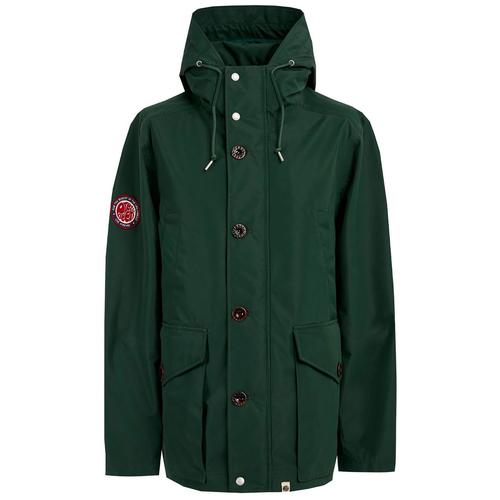 PRETTY GREEN Like Minded Seam Sealed Jacket in Green