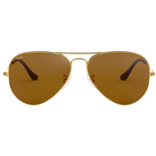 Ray-Ban Aviator Retro Indie Mod 60s Sunglasses in Gold/Brown