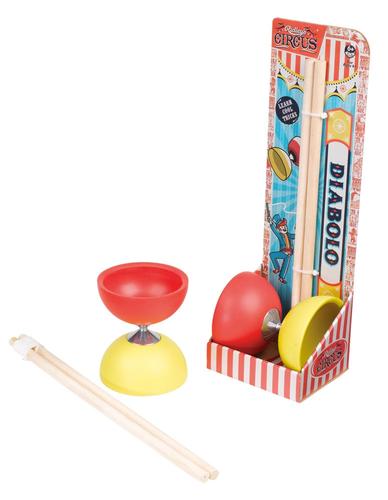 Ridleys Red Diabolo Wooden Sticks String Spin Catch Traditional Juggling Game 