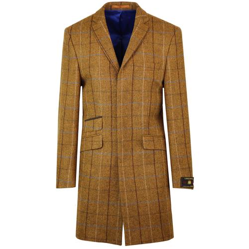 Scottie Mod Four Colour Check Dress Coat (Gold)